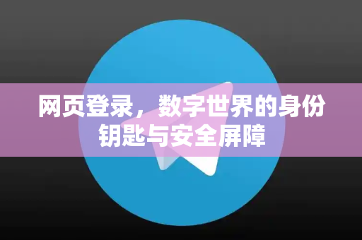 网页登录，数字世界的身份钥匙与安全屏障-第1张图片-纸飞机Telegeram下载-纸飞机Telegeram官网
