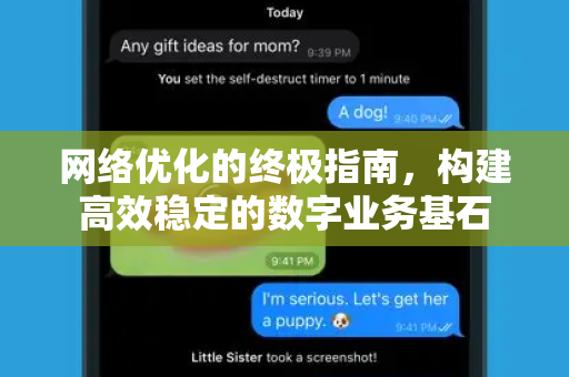 网络优化的终极指南,构建高效稳定的数字业务基石-第1张图片-纸飞机Telegeram下载-纸飞机Telegeram官网 网络优化的终极指南,构建高效稳定的数字业务基石-第1张图片-纸飞机Telegeram下载-纸飞机Telegeram官网